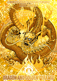 Dragon and golden pyramid 08