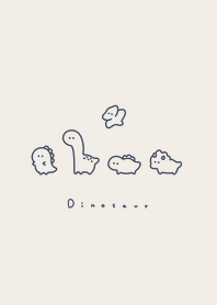 Kawaii Dinosaurs/ navy line BR