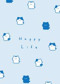 whisker cats(pattern)/aqua blue