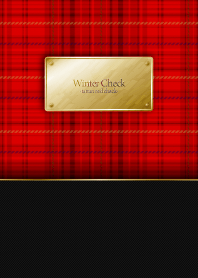 Winter Check -tartan red check-