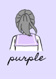 シンプルセーラー女子(purple)