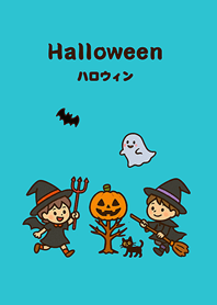 かわいい魔法のハロウィン(ミントブルー)