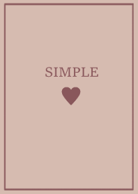 SIMPLE HEART =cafemocha brown=