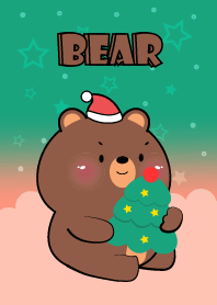 Happy Bear in Christmas Theme