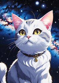 Night Moon Star Cat 7f8D39