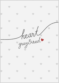 heart gray&red