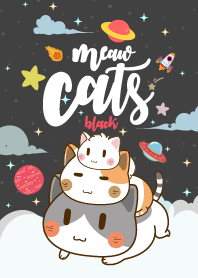 Cat Meaw Galaxy Black