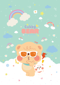 Cubby Bear Sky Rainbow Lover