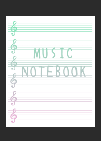 GRADIENT MUSIC NOTEBOOK-CHARCOAL GREYj