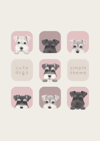 DOGS - シュナウザー - ピンクグレー