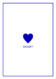 White&Royal Blue - Simple Heart