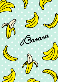 Banana - pastel green dot-joc