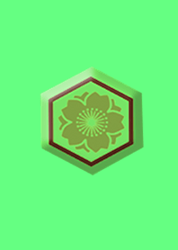 Japanese cherry blossom green blue