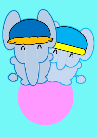 ぞうさんの着せ替え３（ぞうさん兄弟）