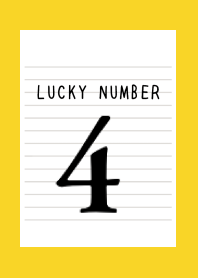 LUCKY NUMBER 4 NOTEBOOK-YELLOW-REDj