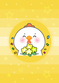 Simple White Chicken Love Yellow Theme