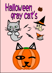 灰色猫のハロウィン着せかえJAPAN