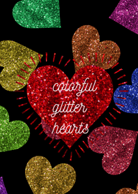 COLORFUL GLITTER HEARTS