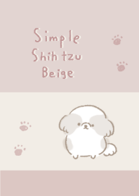 シンプル シーズー ピンクベージュ