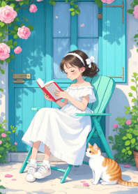 可愛的女孩和一本書 V.5