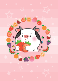 Simple Cow  Love Fruit Theme