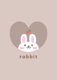 うさぎ3人参[ブラウン]