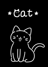 Simple happy black cat2