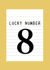 LUCKY NUMBER 8 NOTEBOOK/DUSTY YELLOW