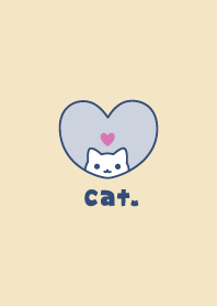 Cat Heart - Navy