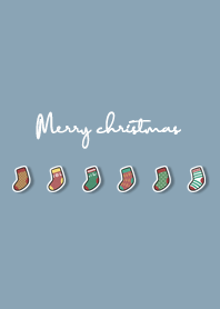 christmas socks - pale blue