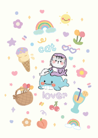 Cat whale : minimal cute 300%