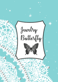 Jewelry Butterfly_light blue&lace