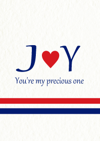 J&Y Initial -Red & Blue-