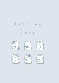 坐猫 / pale blue gray