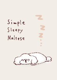 simple sleepy Maltese beige