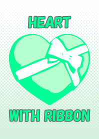 THE GREEN HEART WITH RIBBON