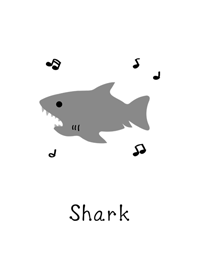 可愛音符鯊魚