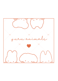 Relaxed Animals 1  - W x Red 02