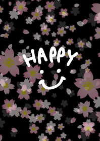 Smile cherry Blossoms - black28-