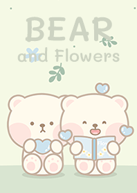 Bear and Blue Flowers!
