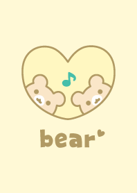 くま音符[イエロー]