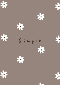 Greige and white floral pattern.