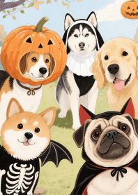 Pretty Dog Gang in Halloween
