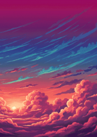 深夜雲海層層
