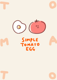 simple tomato fried egg beige.