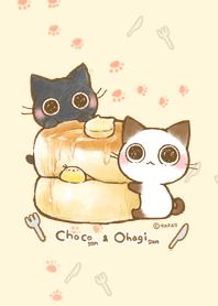 Choco-san and Ohagi-san with Pancake