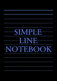 SIMPLE BLUE LINE NOTEBOOK/BLACK