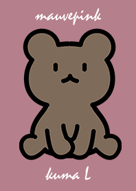 sitting bear L mauve pink.