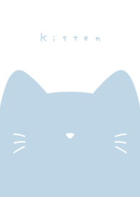 ねこ。白と水色