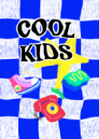 cool kids with blue